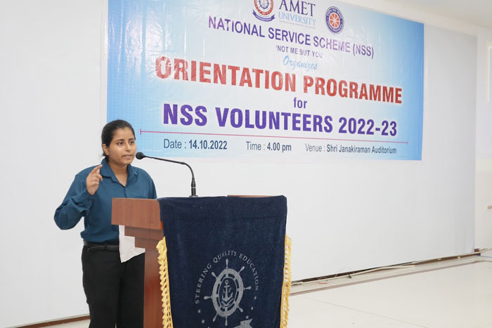 An Orientation Programme for NSS Volunteers 2022-23