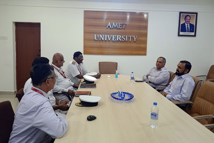 Capt. Sujit Vaidya, Crew Assessment & Global Cadet, Management Director and Romell Tiwari, Cadet planner M/s.V Ships visited