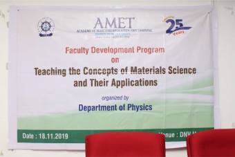 Faculty Development Program on Teaching the Concepts of Materials Science and Their Applications