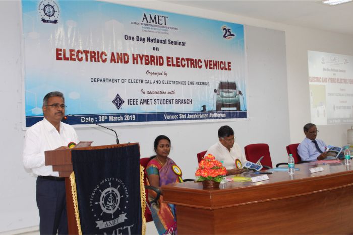 Electric and Hybrid Electric Vehicle in association with IEEE AMET Student Branch