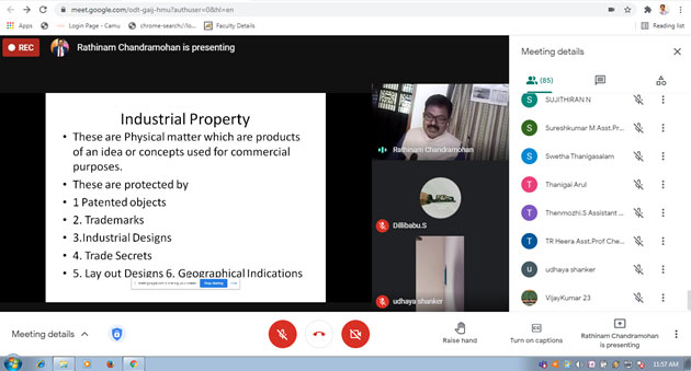 National level webinar on Intellectual property Rights