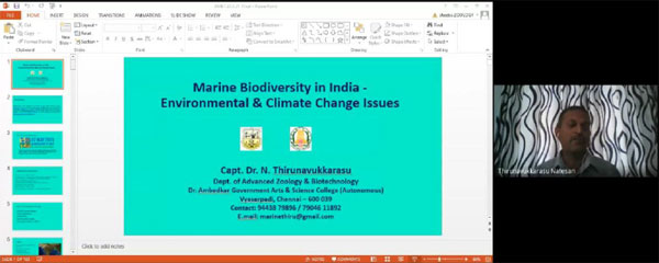 Webinar on Marine Biodiversity