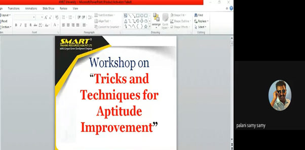 Workshop on Tricks and Techniques for Aptitude Improvement